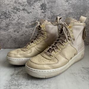 Men's Size 8 Nike SF Air Force 1 Mid Mushroom Brown Tan 917753-200 Nice!!